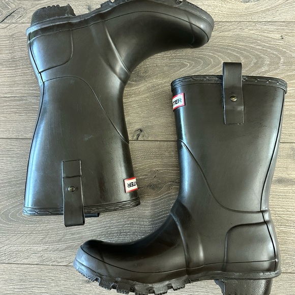 Hunter Boots Classic Short Black Waterproof Boots Size 9 Womens - Picture 7 of 11
